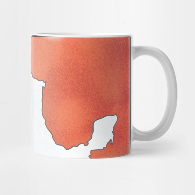 Mexico map in mexican flag colors distressed style by Finji